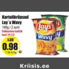 Allahindlus - Kartulikrõpsud Lay´s Wavy 140g / 2 sorti