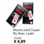 Allahindlus - Meeste sokid 3 paari My Wear, 1 pakk