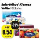 Allahindlus - Salvrätikud Kleenex Veltie 70 tk karbis