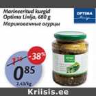 Allahindlus - Marineeritud kurgid Optima Linija, 680 g