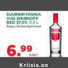 Allahindlus - SUURBRITANNIA
VIIN SMIRNOFF
RED