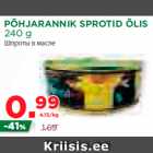 Allahindlus - PÕHJARANNIK SPROTID ÕLIS
240 g