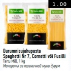 Durumnisujahupasta Spaghetti Nr 7, Cornetti või Fusilli