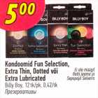 Kondoonid Fun Selection, Extra Thin, Dotted või Extra Lubricated