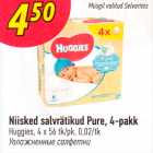 Allahindlus - Niisked salvrätikud Pure, 4-pakk