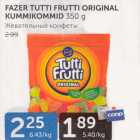 FAZER TUTTI FRUTTI ORIGINAL KUMMIKOMMID 350 G