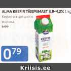 ALMA KEEFIR TÄISPIIMAST 3,8-4,2%, 1 KG