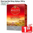 Must tee Earl Grey, Hyleys, 100 g
