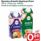 Rjazenka või keefir täispiimast Farmi

