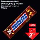 Šokolaadibatoonike
Snickers, 500 g, 10-pakk
