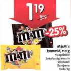 Allahindlus - M&M"s kommid, 110g *maapähklid šokolaadiglasuuris *šokolaadi