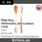 Allahindlus - Philips Avent
võõrutuslusikas, аlаtes 6.elukuust
2 tk/pk