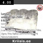 Allahindlus - Luminarc veiniklaas Opti 250 ml 6 tk/pk