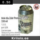 Allahindlus - Hele õlu Zubr Premium 5,1%, 330 ml