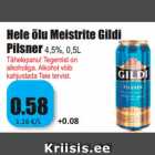 Allahindlus - Hele õlu Meistrite Gildi
Pilsner 