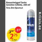 Allahindlus - Raseerimisgeel Series Sensitive Gillette, 200 ml