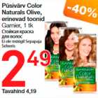 Allahindlus - Püsivärv Color Naturals Olive, Erinevad toonid 