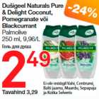 Dušigeel Naturals Pure & Delight Coconut, Pomegranate või Blackcurrant