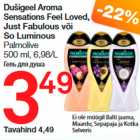 Dušigeel Aroma Sensations Feel Loved, Juust Fabulous või So Luminous