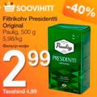 Allahindlus - Filtrikohv Pressidentti Original