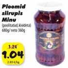 Allahindlus - Ploomid siirupis Minu (poolitatud, kivideta) 680g/neto 360g