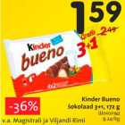 Allahindlus - Kinder Bueno šokolaad 3+1, 172 g