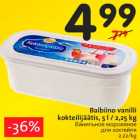 Allahindlus - Balbino vanilli kokteilijäätis, 5 l/2,25 kg