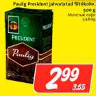 Allahindlus - Paulig President jahvatatud filtrikohv,
500 g