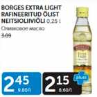 BORGES EXTRA LIGHT RAFINEERITUD ÕLIS NEITSIOLIIVIÕLI 0,25 L