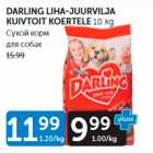 DARLING LIHA-JUURVILJA KUIVTOIT KOERTELE 10 KG