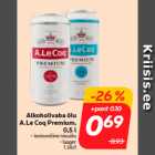 Alkoholivaba õlu
A.Le Coq Premium,
0,5 l