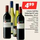 Allahindlus - Lõuna-Aafrika
Vabariigi GT vein
Robertson, 75 cl*