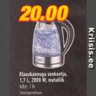 Klassikannuga veekeetja, 1,7 L, 2000 WE, metallik