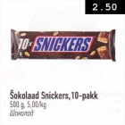 Šokolaad Sniskers, 10-pakk, 500 g