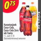 Karastusjook Coca-Cola, Coca-Cola-Zero või Fanta, 1 L