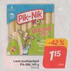 Allahindlus - Laste juustupulgad
Pik-Nik, 140 g