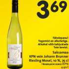 Saksamaa
KPN vein Johann Brunner
Riesling Mosel, 