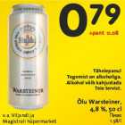 Allahindlus - Õlu Warsteiner,
