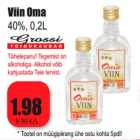 Allahindlus - Viin Oma 40%, 0,2L