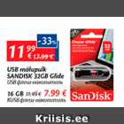 Allahindlus - USB mälupulk SANDISK 32GB Glide