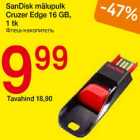 Allahindlus - SanDisk mälupulk Cruzer Edge 16 GB