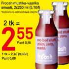 Froosh mustika-vaarika smuuti, 2x250 ml