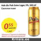 Hele õlu Puls Extra Lager, 5%, 500 ml