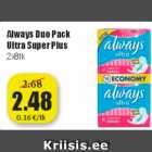 Allahindlus - Always Duo Pack Ultra Super Plus 