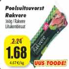 Allahindlus - Poolsuitsuvorst
Rakvere
360g / Rakvere
Lihakombinaat