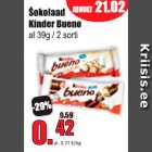 Allahindlus - Šokolaad Kinder Bueno