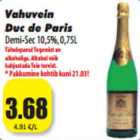 Allahindlus - Vahuvein
Duc de Paris
Demi-Sec 10,5%, 0,75L