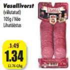 Allahindlus - Vasallivorst
(viilutatud)
105g / Nõo
Lihatööstus