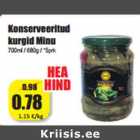 Allahindlus - Konserveeritud
kurgid Minu
700ml / 680g / *5prk