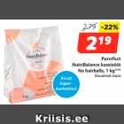 Allahindlus - Purrrfect
NutriBalance kassisööt
No hairballs, 1 kg***
